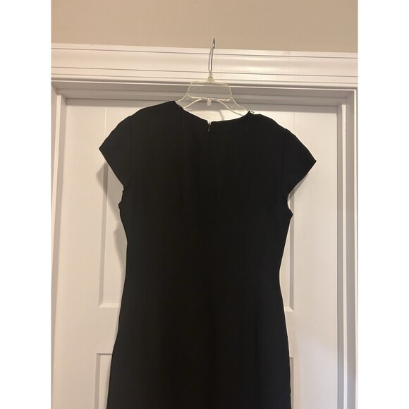 Vintage 90s Y2K Maggy London Embroidered Midi Dress Dark Floral Witchy Size 10 - Picture 5 of 7